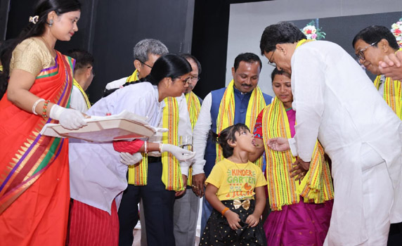 Tripura CM Dr. Manik Saha launches special health drive MSSSKA 7.0 at Ambassa, Dhalai district.